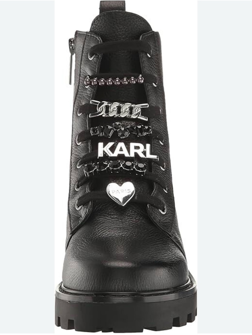 Karl Lagerfield Mela Combat Boot -
Black - Size7